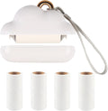 Skiennix Mini Travel Lint Roller - Reusable Pet Hair Remover with 150 Refillable Sheets | White