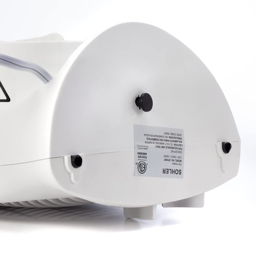 Sohler Portable Electric 1500W Fan Heater with Adjustable Thermostat, Overheat and Tip-Over Protection, ETL Certified, Ideal for Home & Office, White
