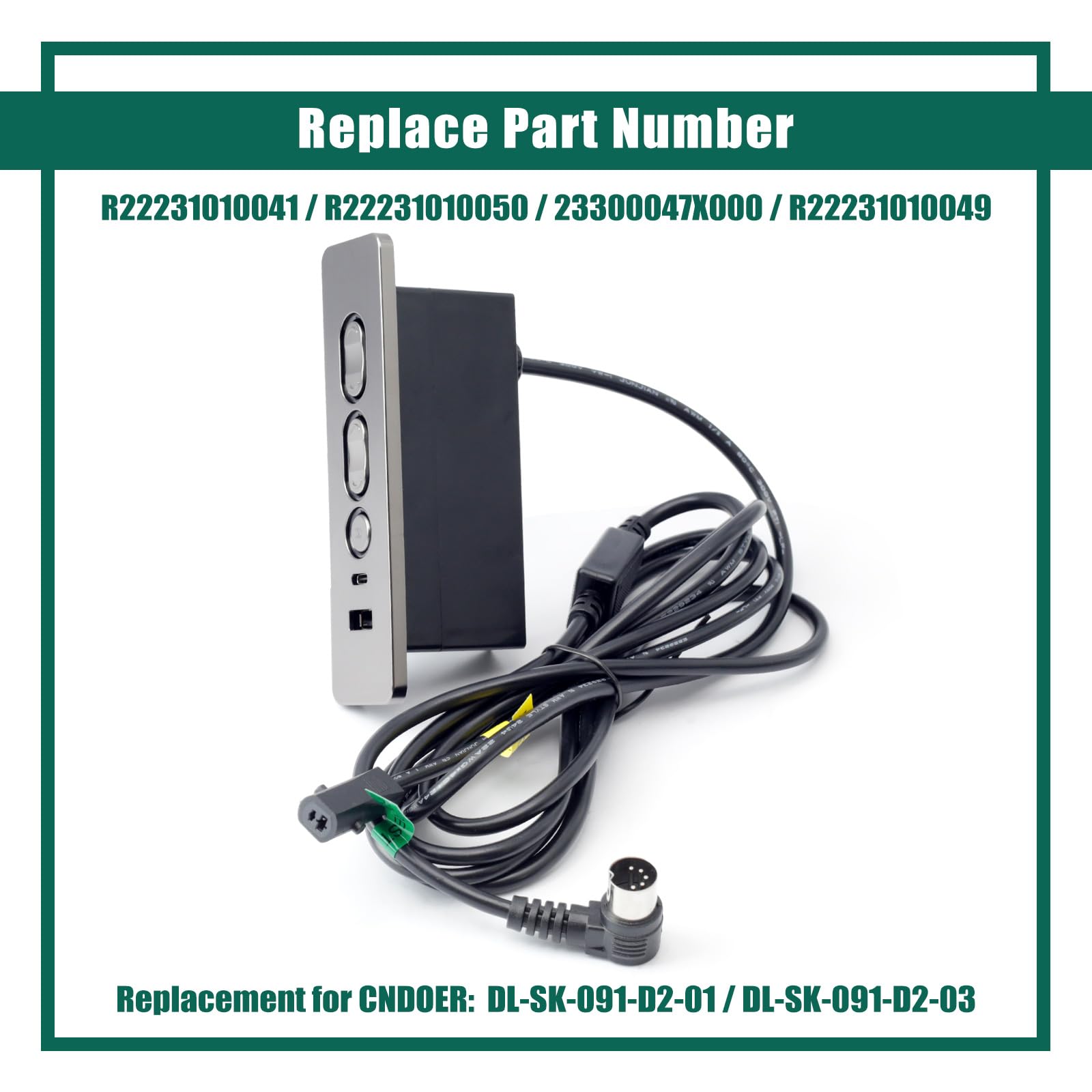 R22231010041 Controller with USB A C Ports Replacement for Dewert for Kaidi Lift Chair Motors Replace 23300047X000 DL-SK-091-D2-01, with 5 Function Key 5 Pin Male 2-Pin Female