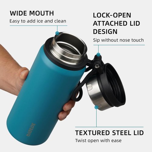 BJPKPK Stainless Steel Water Bottle - 25oz Insulated Thermal Flask | Double Wall Leakproof Design, Laguna