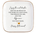 Teeglow Retirement Gift for Woman Ceramic Jewelry Dish Tray - Farewell Going Away Goodbye Gifts for Coworkers Leaving - Retirement Gift Jewelry Dish for Women Friends Retired Teachers Nurses