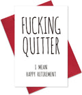 Ogeby Funny Retirement Card for Coworker Colleague Friend, Humor Retiring Card Gift for Him Her, Quitter I Mean Happy Retirement