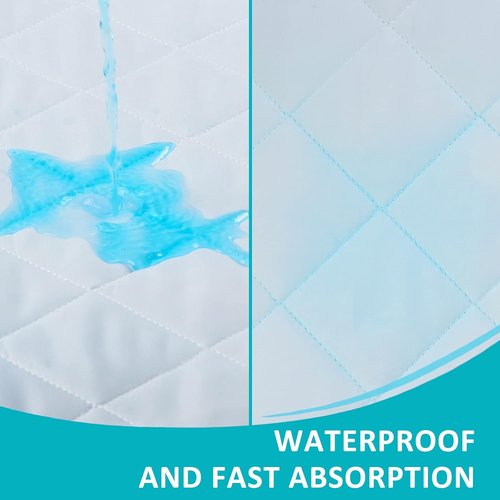KANECH Washable Waterproof Bed Pads - Heavy Absorbency Incontinence Pads for Adults & Kids | 44"x52" (2 Pack)
