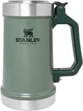 STANLEY Classic Beer Stein - 24 oz Insulated Stainless Steel Mug with Flip Up Lid & Built-In Opener | Hammertone Green