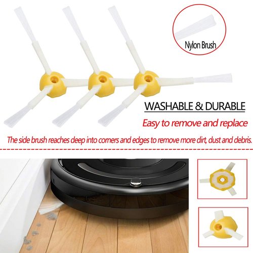 Replacement Parts for iRobot Roomba 600 Series 694 692 690 680 660 665 651 650 614 & 500 Series 595 585 564,Includ Side Brush, Bristle Brush and Flexible Beater Brush, Filter and Screw, Cleaning Tool