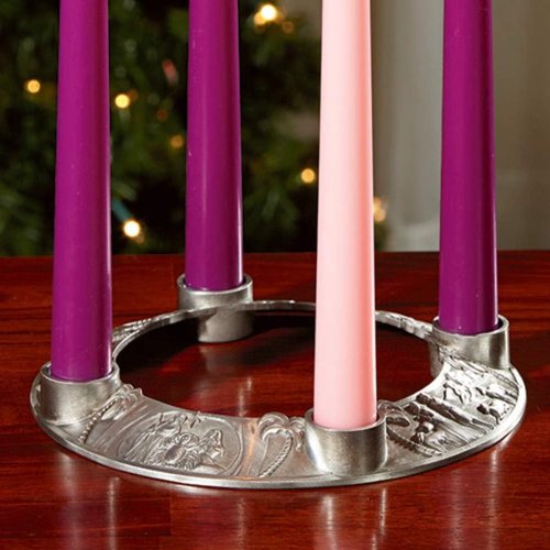 Autom Nativity Scene Candleholder - 7 Inch Advent Wreath for Christmas Decor