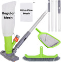 Sepetrel Deluxe Swimming Pool Cleaning Kit - Spa Jet Vacuum, Brush & 57.5-Inch Adjustable Pole for Above Ground Pools