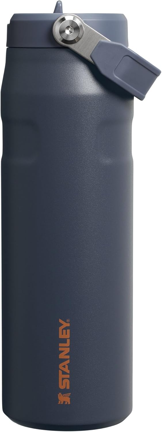Stanley IceFlow 24 oz Water Bottle - Insulated Stainless Steel with Built-In Straw | Lightweight & Leak Resistant | Twilight