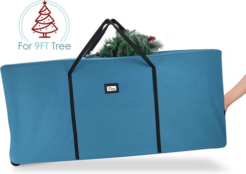 Hearth & Harbor 9 Ft Rolling Christmas Tree Storage Bag - Durable Design with Wheels & Dual Zipper