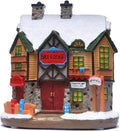 Skiennix Christmas Village House - Lighted Winter Ski Lodge Scene Decoration | Festive Ornament