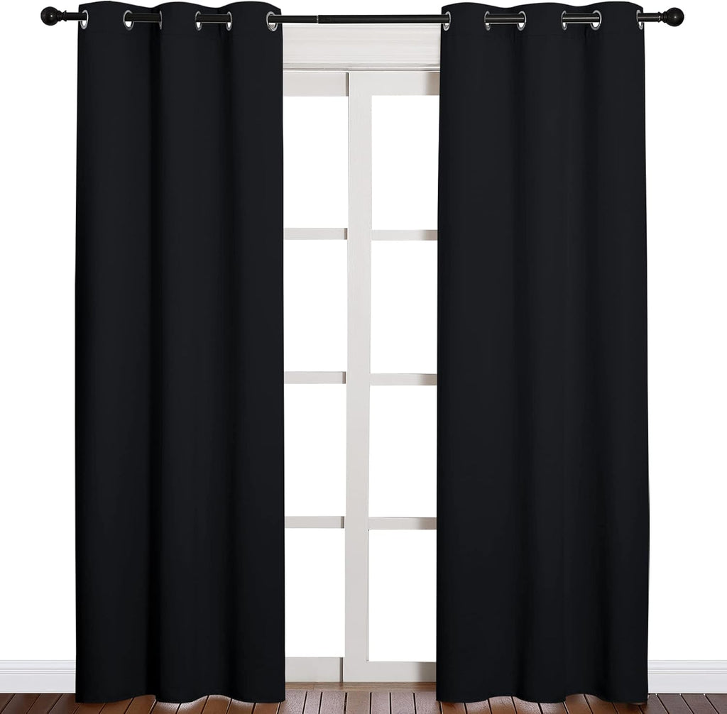 NICETOWN Thermal Insulated Blackout Curtains - 84 Inch Length, 2 Panels for Privacy & Sound Reduction