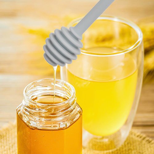 2 PACK Syrup Dipper Honey Dipper Stick Silicone, Long Handle Syrup Dipper Stick, Honey Mixing Stirrer Spoon, Honey Wand for Honey Jar Dispense Drizzle Honey, and Wedding Party Favors Gift