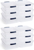 Rubbermaid Latching Plastic Storage Totes - Durable & Versatile 12-Pack for Organizing
