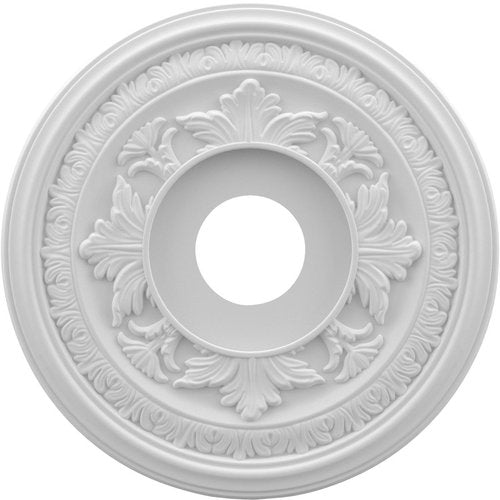 Ekena Millwork CMP16BA Baltimore Thermoformed PVC Ceiling Medallion (Fits Canopies up to 6 1/2"), 16"OD x 3 1/2"ID x 1"P