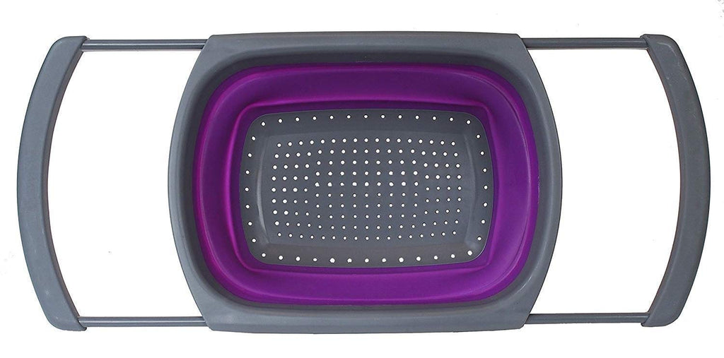 Purple Collapsible Silicone Kitchen Colander/Strainer