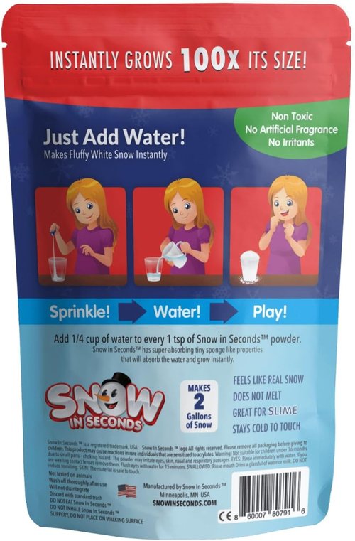 Large Instant Snow by As Seen on Shark Tank | Create Fluffy Cloud Slime Effortlessly