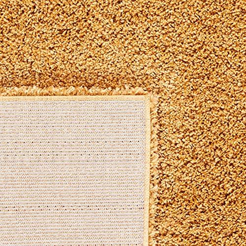 SAFAVIEH Hudson Shag Collection Accent Rug - 2' x 3', Gold, Modern Solid Design, Non-Shedding & Easy Care, 2-inch Thick Ideal for High Traffic Areas in Entryway, Living Room, Bedroom (SGH220D)