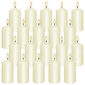 20Pack Pillar Candles 2 x 4 inch-Ivory Unscented Pillar Candles- Dripless,Smokeless,Long Lasting Burning time, Perfect for Home Decor,Wedding, Parties, Spas