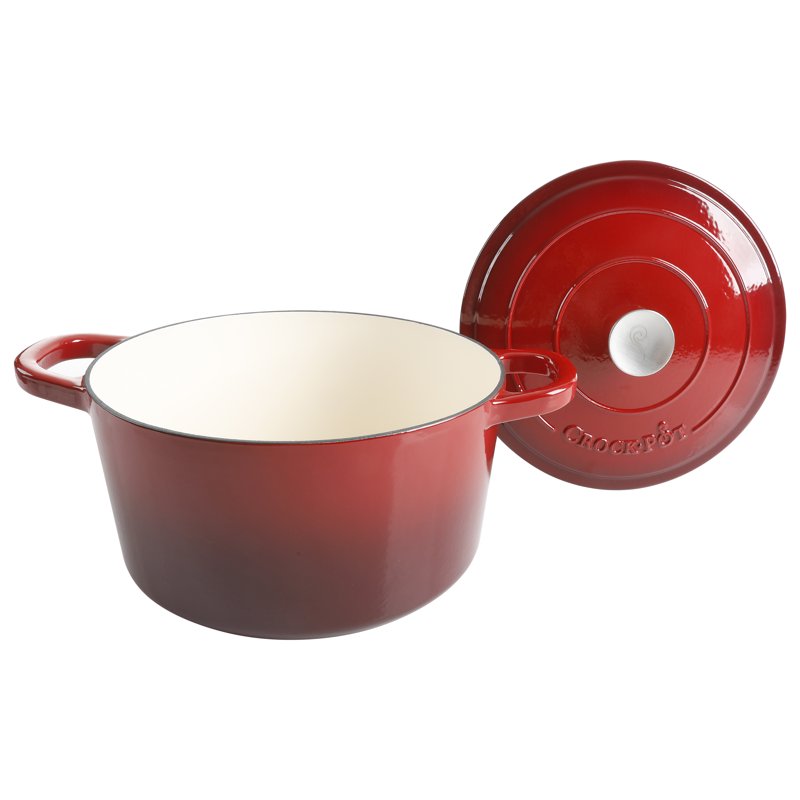 5-Quart Enameled Cast Iron Dutch Oven - Scarlet Red