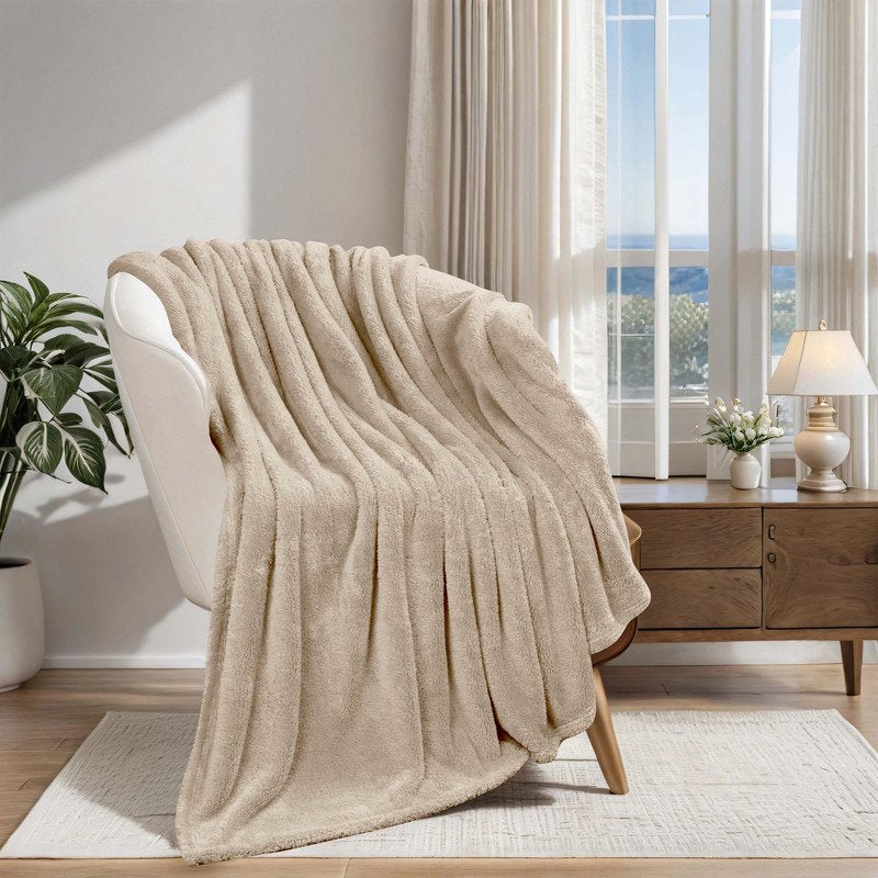 Twin Linen Superior Super Soft Plush Fleece Blanket 50x70 Bed & Couch Throw