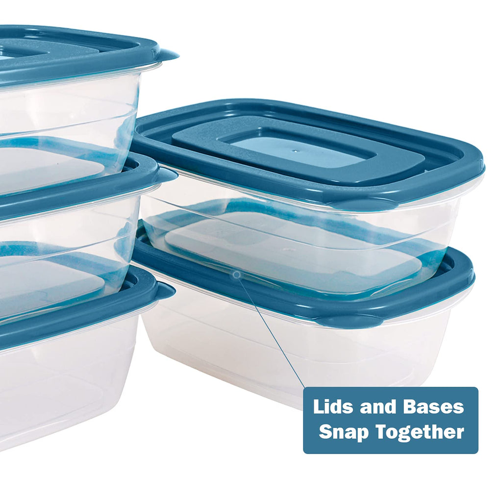 5PCS Small Food Storage Containers,Freezer Microwave safe,Food Container Sets,BPA Free Plastic Meal Prep Containers & Kitchen Set,Lunch Containers,use for School,Work and Travel,0.53 Quarts Per Box