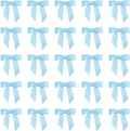 7Rainbows Mini Light Blue Satin Ribbon Bows - 50pcs for Crafting, Sewing, and Gift Wrapping