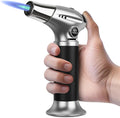Sondiko Butane Torch Lighter - Refillable Creme Brulee Torch with Adjustable Flame & Safety Lock