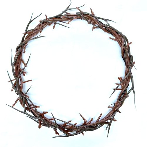 Brown Crown of Thorns 8-10" Diameter Passion of Christ Crown of Thorns Easter Tree Decorations Ornament mini Church for Sanctuary Prop Corona de espinas de Jesus(8-New)
