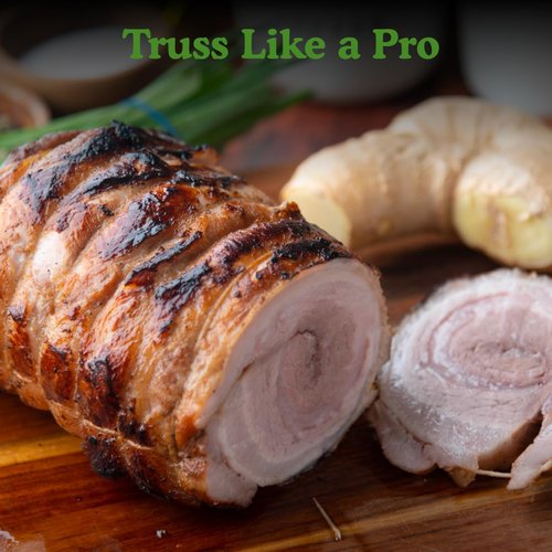 Regency Wraps Trussing Bands, 7" Cotton Elastic Poultry Loops, Pack of 50, Oven and Food Safe for Making Rotisserie Chicken, Roasting Turkey, Forming Roasts