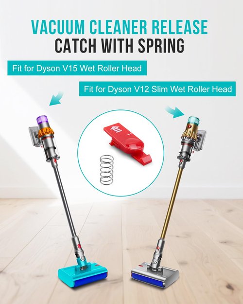 Vacuum Cleaner Release Catch with Spring Replacement Kit Fit for Dyson V12s/ V15s Submarine/Omni-glide Wet Roller Head