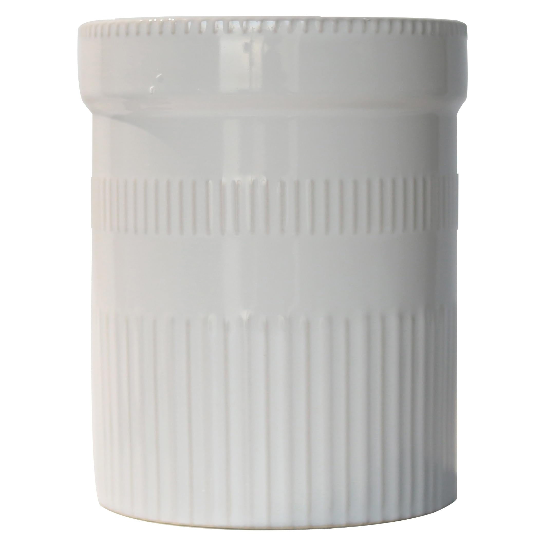 SIEBOLD Utensil Holder, Sturdy Ceramic Stripes Utensils Crock for Kitchen Countertop, Large Cooking Utensil Crocks for Kitchen Counter, Morden Utensil Organizer for Spatula