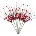 Valentines Day Decorations, 8PCS Valentine Floral Picks, Red Pink Heart Shaped Flower Stems, Artificial Berry Dry Flower Fillers for Vase, Table Centerpiece, Wedding Arrangement, Galentines, 24INCH