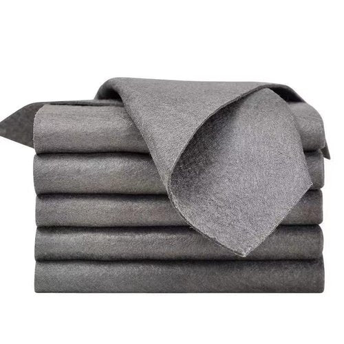 10PCS Thickened Magic Cleaning Cloth,Bsorbent Magic Cleaning Glass Cloth,Reuseable Streak Free Magic Fiber Microfiber Cleaning Cloth for Kitchen, Window, Glass, Cars (Grey)