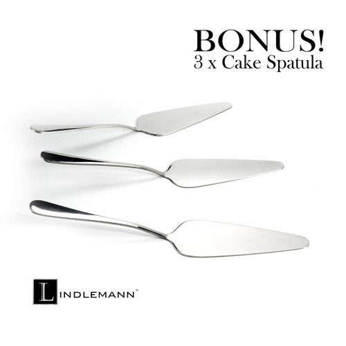 LINDLEMANN 3 Pack Shiny Crystals Cake Stands with Spatula Metal Decorative Cupcake Holder Round Dessert Display Stand for Wedding Birthday Anniversary & Party (Silver, 10" | 12" | 13")