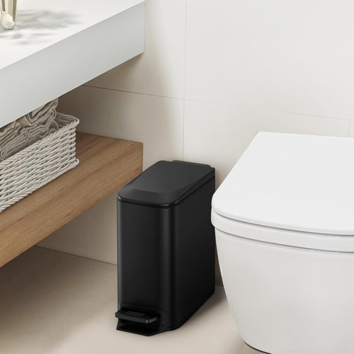 Cesun Toilet Brush and Holder Set | 1.6 Gallon Trash Can for Effortless Bathroom Cleaning