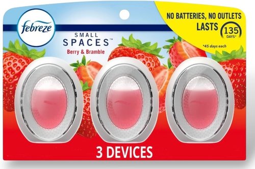 Febreze Small Spaces Air Freshener - Berry & Bramble Scent | 0.25 Fl. Oz. | Pack of 4