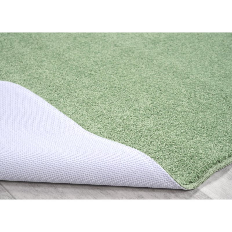 Garland Washable Bath Rug Set - 3 Piece Deep Fern Bathroom Mat & Toilet Lid Cover