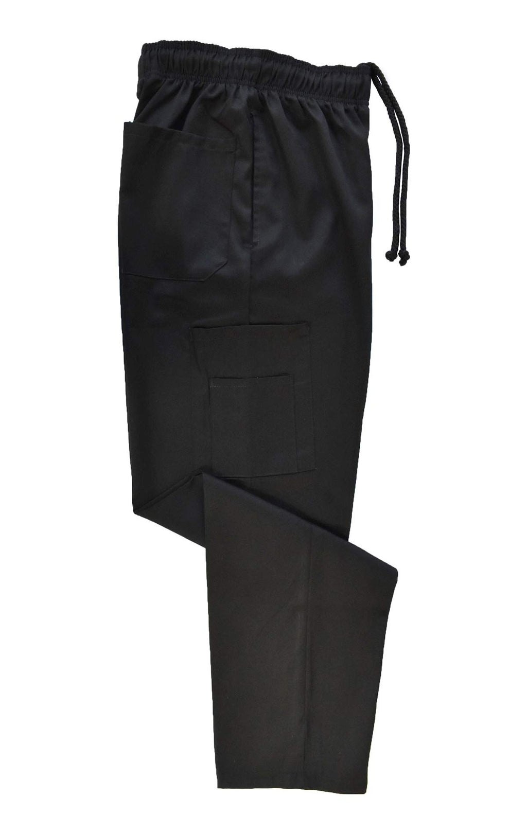 Natural Uniforms Classic 6 Pocket Black Chef Pants with Multi-Pack Quantities Available (3, X-Large)