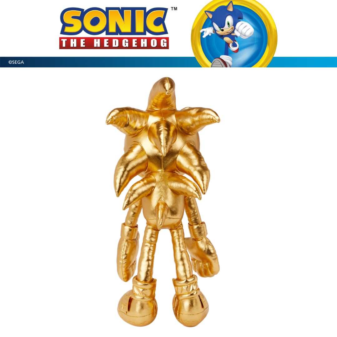 Sonic The Hedgehog Anime 24K Gold Kids Bedding Super Soft Plush Cuddle Pillow Buddy, One Size, (Officially Licensed Product)