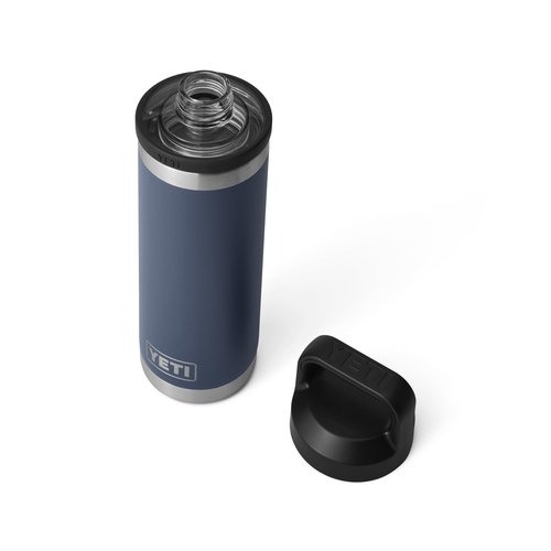 YETI Rambler 18 oz Bottle, Vacuum Insulated, Stainless Steel with Chug Cap, Navy