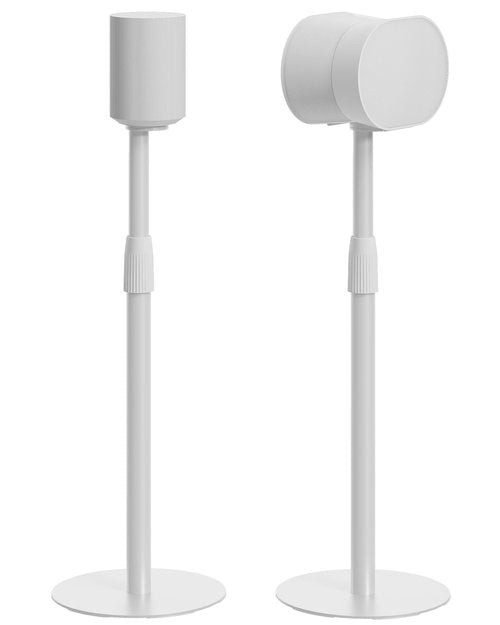 PEGZONE Speaker Stands Pair Compatible with Sonos Era 100 and Era 300, Height-Adjustable from 26.9"-42", Cable Management, 11lbs Capacity, White
