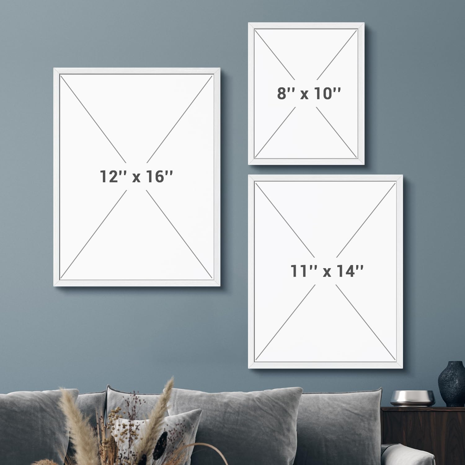 Wall26 Custom Framed Canvas Poster Art - Ready to Hang Home Decor for Living Room & Bedroom | 8"x10" White