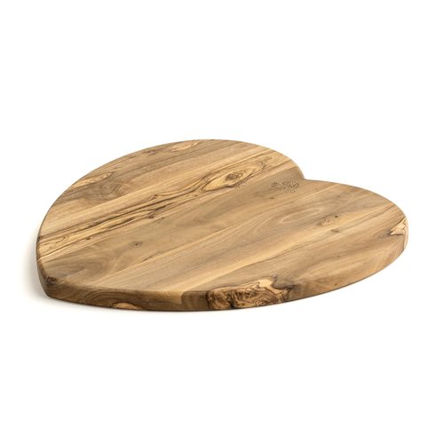 Berard Olive Wood Heart Shaped Cutting Board, 28x17x1.6cm/11x6.7x0.63in, Multiple Use As Cutting Board, Appetizer Platter and Table Decor Piece