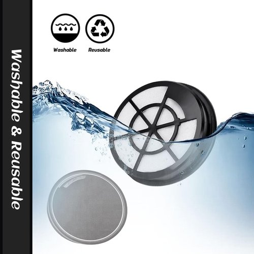 2-Pack NEN110A Vacuum Filter Replacement for Eureka Whirlwind Bagless Canister Vacuum Cleaner - Compatible with NEN110A/NEN110B/NEN110D Models, Includes Inlet Frame & Sponge Filter (Part #NEN0101)