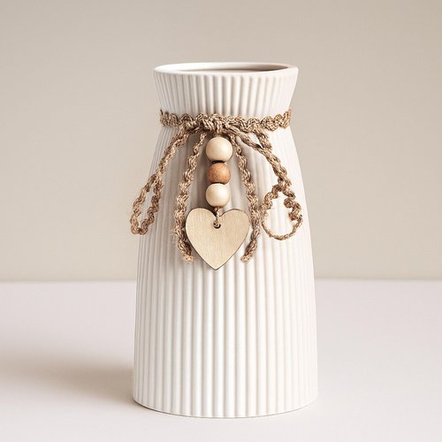 DomeStar White Ceramic Vase, Small Flower Vase for Pampas Grass, Home, Living Room, Dining Table, Farmhouse, Office Decor, Bedroom, Table, Kitchen Shelf, Minimalist Modern Home Decoration