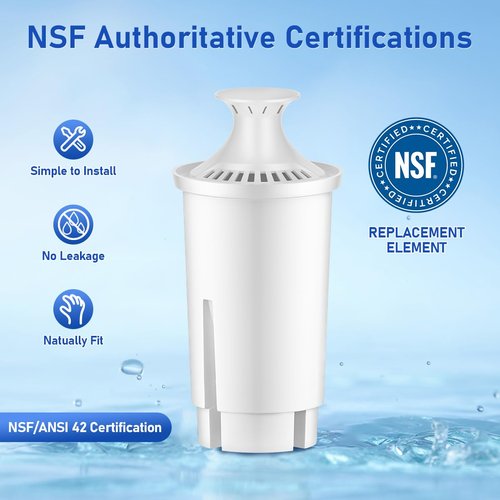 WaterJingYi Replacement for Brita Water Filter, Replacement for Brita Water Pitchers and Dispensers, Classic OB03, Mavea 107007, 35557, NSF Certified Water Filter, 3 Pack