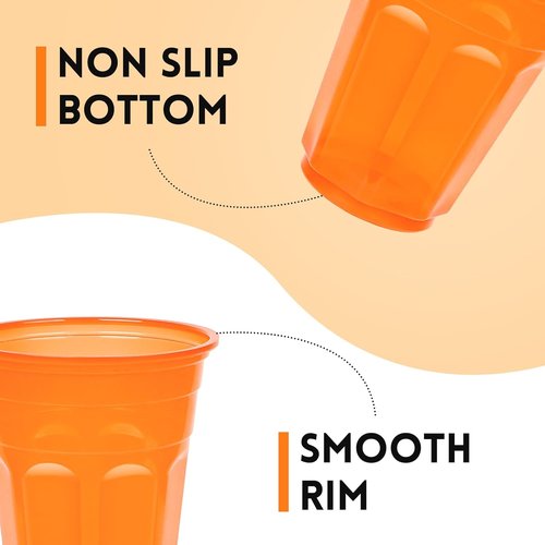 EcoDispose 16 oz Reusable Plastic Party Cups - 48 Count Bulk, BPA-Free & Shatter-Resistant for Events