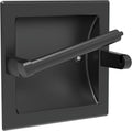 Skiennix Matte Black Toilet Paper Holder - Pivoting Wall-Mount Design for Large Rolls