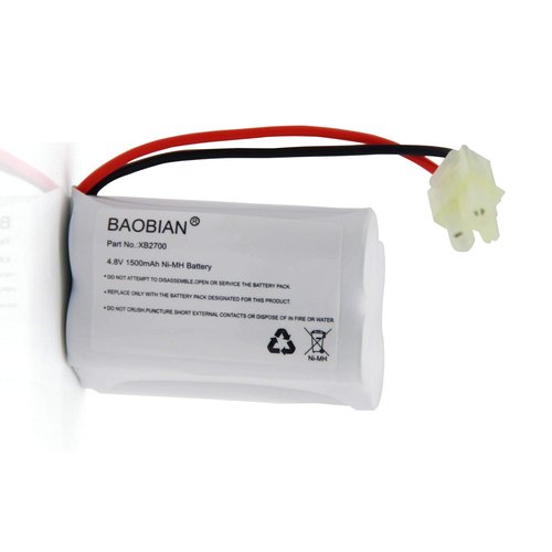 BAOBIAN XB2700 V2930 V2700Z VAC-XB2700 V2700 Replacement Battery 4.8V 1500mAh Ni-Mh Compatible with Euro Pro Shark Vacuum Carpet and Carpet Sweeper