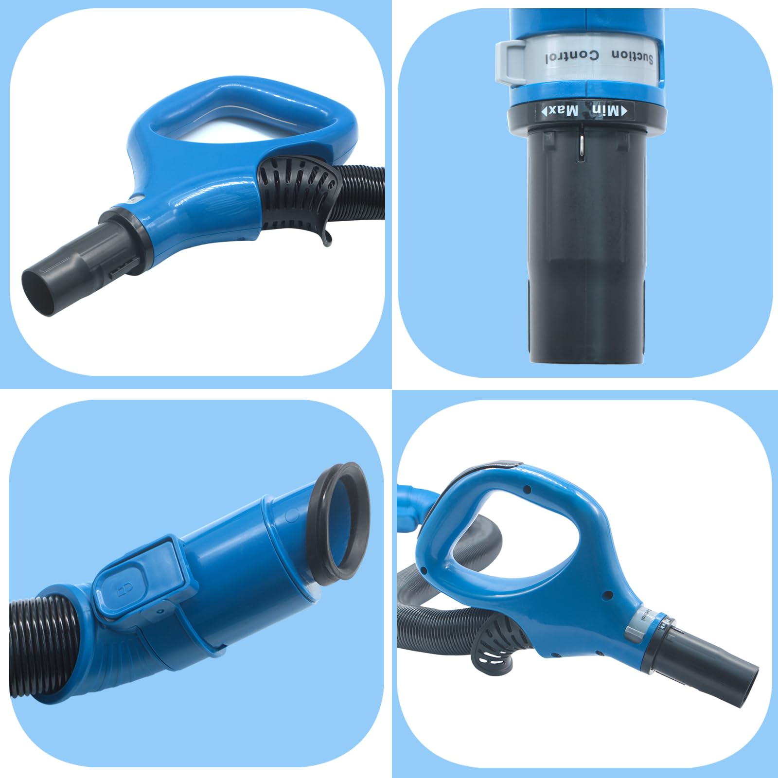 ZU560 Replacement Hoses Handle and Crevice Tool Set for Shark Navigator Rotator Lift-Away Upright Vacuum, Dust Brushes for Shark Upright Vacuums ZU561, ZU562, ZU560 Blue, CU520, UV650 and UV725